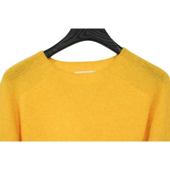 Celine Womens Crewneck Pullover Sweater Size Small Yellow 100% Wool Knit - Picture 6 of 9